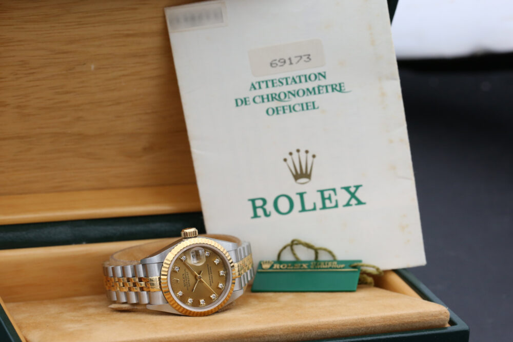 Rolex 69173 Champagne Diamond DATEJUST 26mm 1992 - Image 4