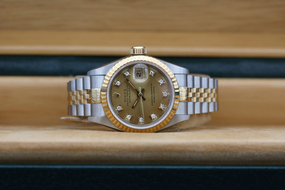 Rolex 69173 Champagne Diamond DATEJUST 26mm 1992