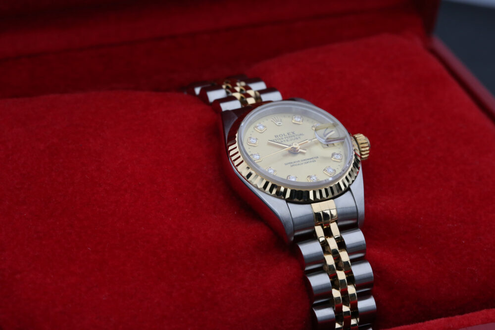 Rolex 69173 Champagne Diamond Dial DATEJUST 26mm 1995 - Image 7