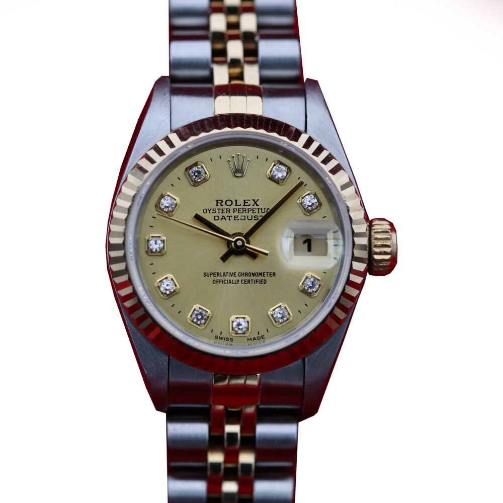 Rolex 69173 Champagne Diamond Dial DATEJUST 26mm 1995 - Image 9