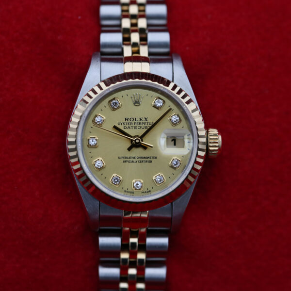 Rolex 69173 Champagne Diamond Dial DATEJUST 26mm 1995