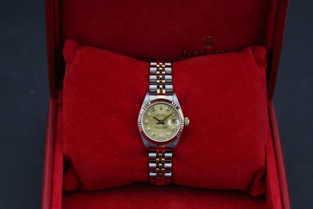 Rolex 69173 Champagne Diamond Dial DATEJUST 26mm 1995 - Image 4