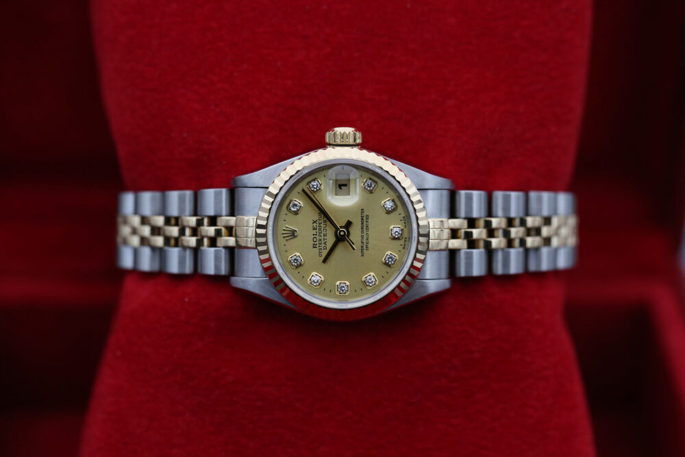 Rolex 69173 Champagne Diamond Dial DATEJUST 26mm 1995 - Image 3