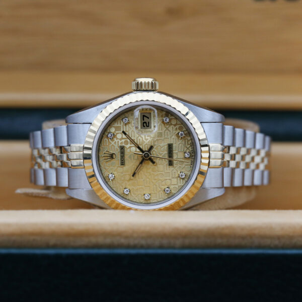 Rolex 69173 Anniversary Champagne Diamond DATEJUST 26mm 1989